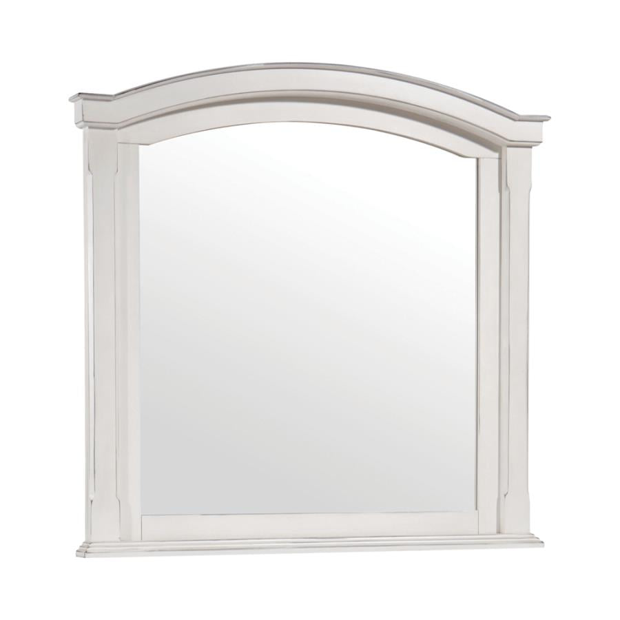 Carolina Antique White Arched Mirror