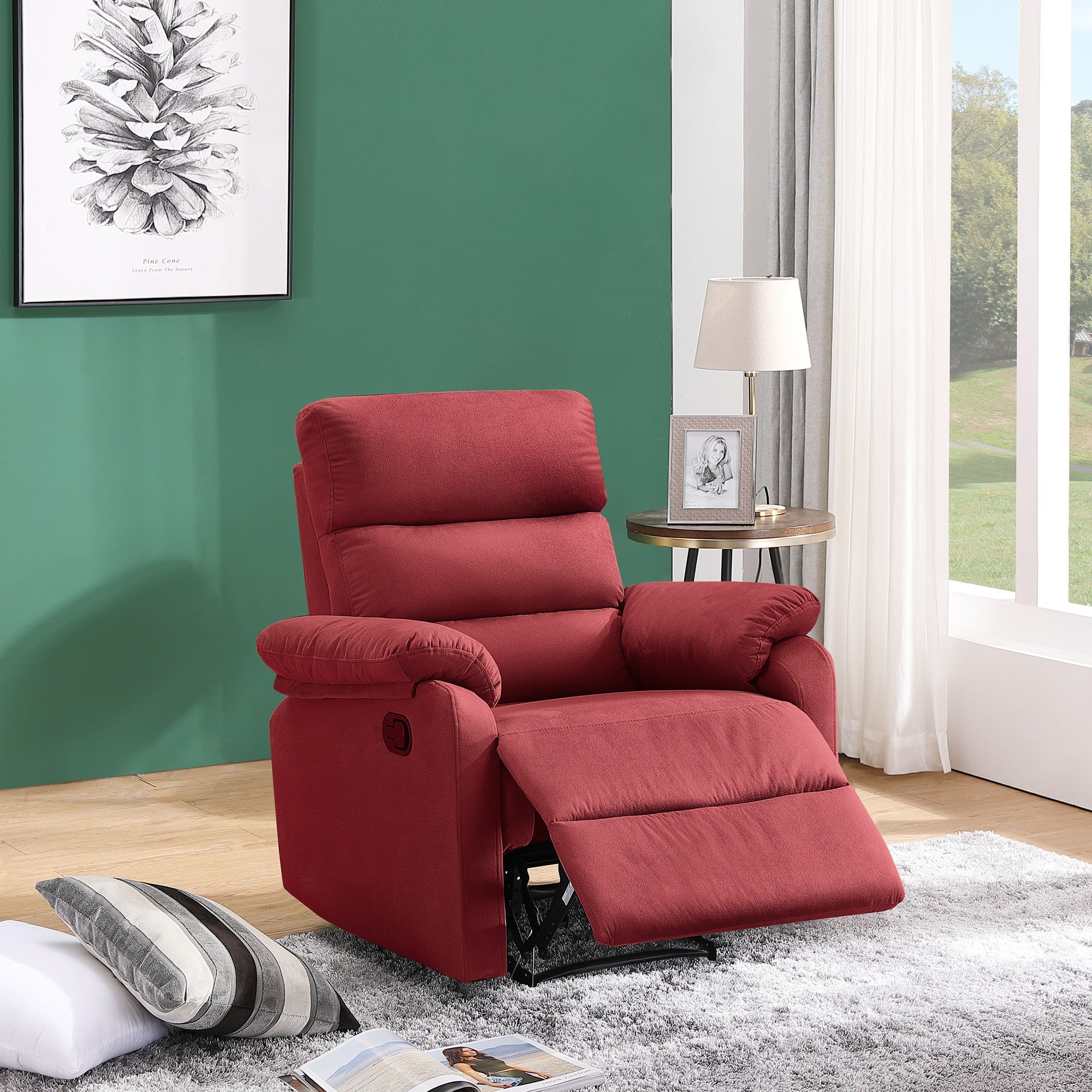 Red Relax Lounge Manual Recliner