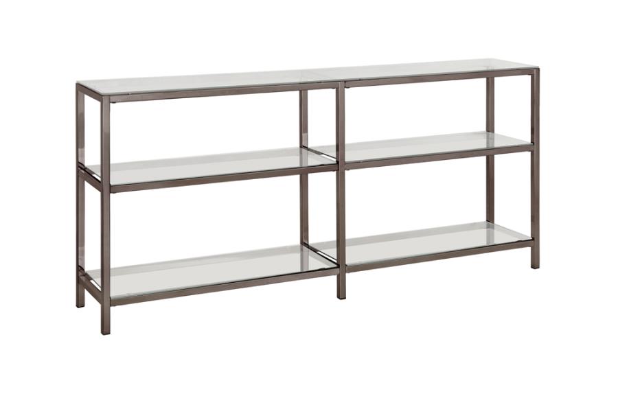 Double-Bookcase in black nickel finish