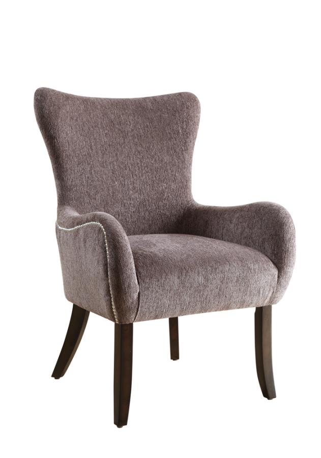 Accent Chair Espresso Tapered Legs,
