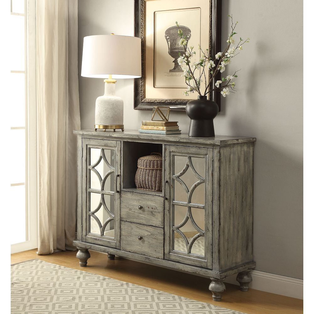 Weathered Gray Velika Console Table