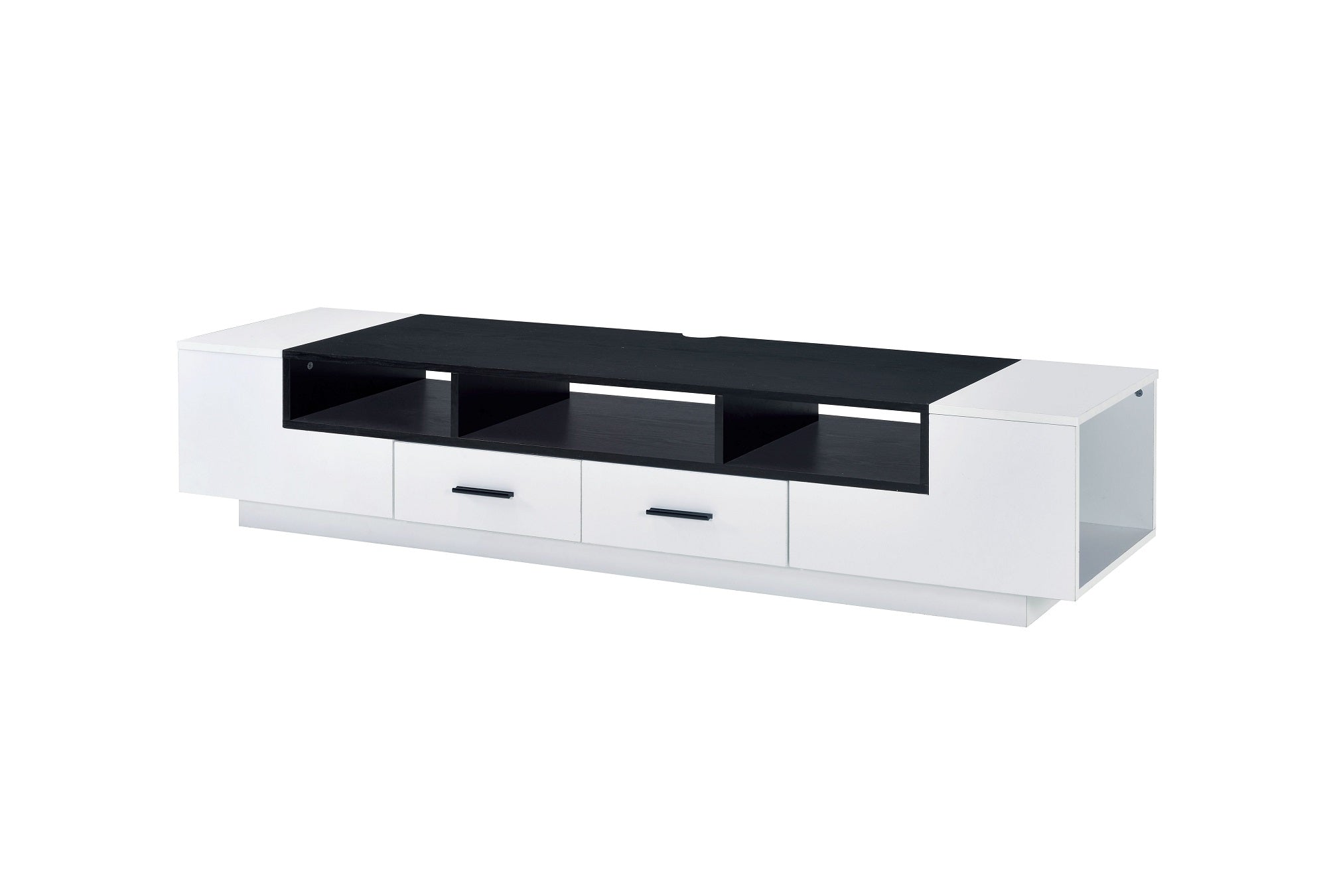 White & Black Armour TV Stand